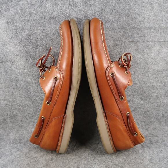 Rockport Boat Shoes Mens 13 Casual Leather Moc Lace Up Brown Classic Lifestyle - Picture 9 of 12